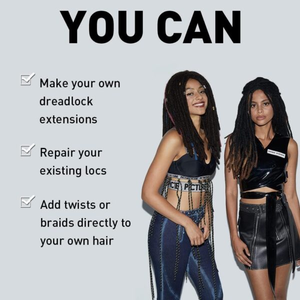 FASHION IDOL Afro Kinkys Bulk Human Hair for Dreadlock Extensions 16 Inches 1 Pack 50 Gram Natural Black Loc Repair Afro Kinky Braiding Human Hair for Locs 1.8 Oz