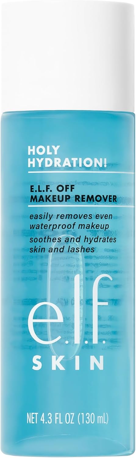 e.l.f. SKIN Holy Hydration! e.l.f. Off Makeup Remover, Liquid Makeup Remover For Eye, Lip & Face Makeup, Gentle Formula, Vegan & Cruelty-free