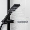 Bristan CRZ SHXDIVCTFF BLK Craze Rigid Riser Bar Mixer Shower, Black