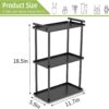 Bethom Bathroom Organiser Countertop, 3 Tier Makeup Perfume Stand Organisers for Vanity, Skincare Storage, Metal Toiletries Organiser for Cosmetics, Toiletries, Lotions, Perfumes (Black)