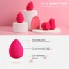 DUAIU Marble Makeup Brushes Set Premium Synthetic Kabuki Powder Blush Contour Foundation Concealer Eyeshadow Brushes with Makeup Sponge - Pink Marble Set)