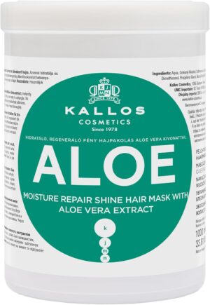 Kallos KJMN Aloe Vera Moisture Repair Shine Hair Mask for dry and damaged hair with aloe vera extract 1000 ml - 33,81 Fl Oz