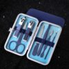 1 Set of Nail Clippers Kit Nail Grooming Kit Manicure Set for Men and Boys, As a Gift for Nail Care(7 PCS, Blue)