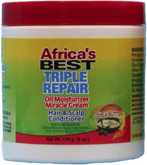 Africa,s Best Triple Repair Oil Moisturizer Cream Hair & Scalp Conditioner 170g