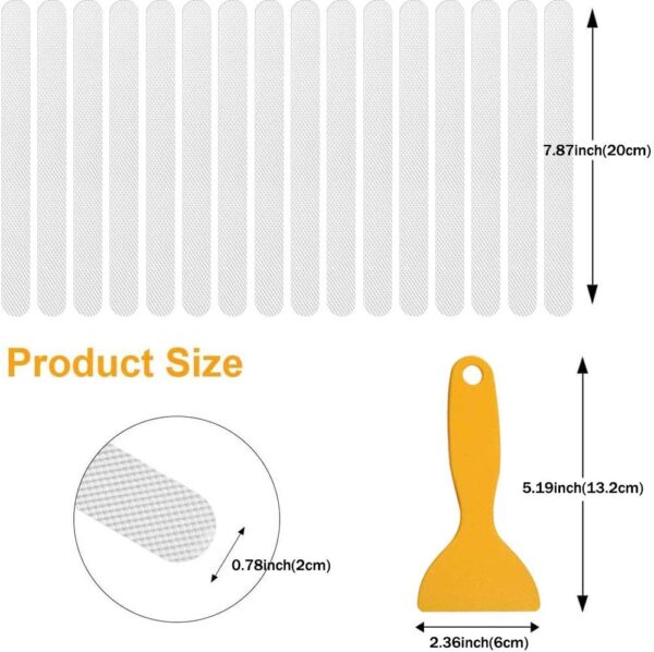 Ruitena - 36pcs Non-Slip Strip Stickers, Anti Slip Grip Stickers Non Slip Strips Pad Bathtub Flooring Safety Tape Mat for Bath Shower (20mm * 200mm)