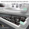 2 Rolls Bath Sealant Strip Self Adhesive, Caulk Strip Sealant Tape, Bathroom Sealant White Waterproof, Sealant Tape for Toilet, Bathtub, Shower, Wall Corner, Kitchen with Sealing Tool