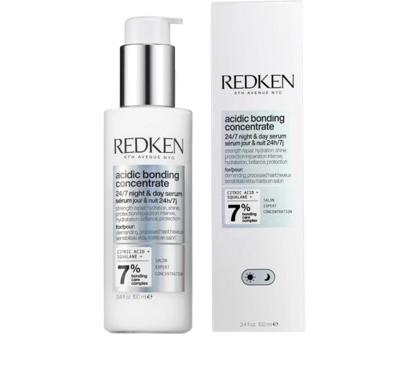 Redken Acidic Bonding Concentrate 24/7 Night and Day Hair Serum, Repairs & Strengthens, Bond Repair For Damaged Hair 100ml
