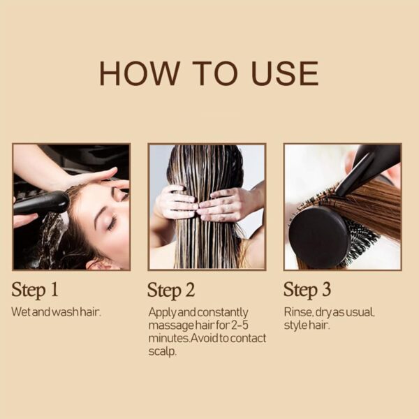Keratin Hair Mask, Keratin Hair Treatment, 5 Seconds Hair Root Repair 120ml, Deep Conditioning Hair Treatment, Recover Elasticity & Lustrous & Soft Hair, Keratin Hair Straightening Kit