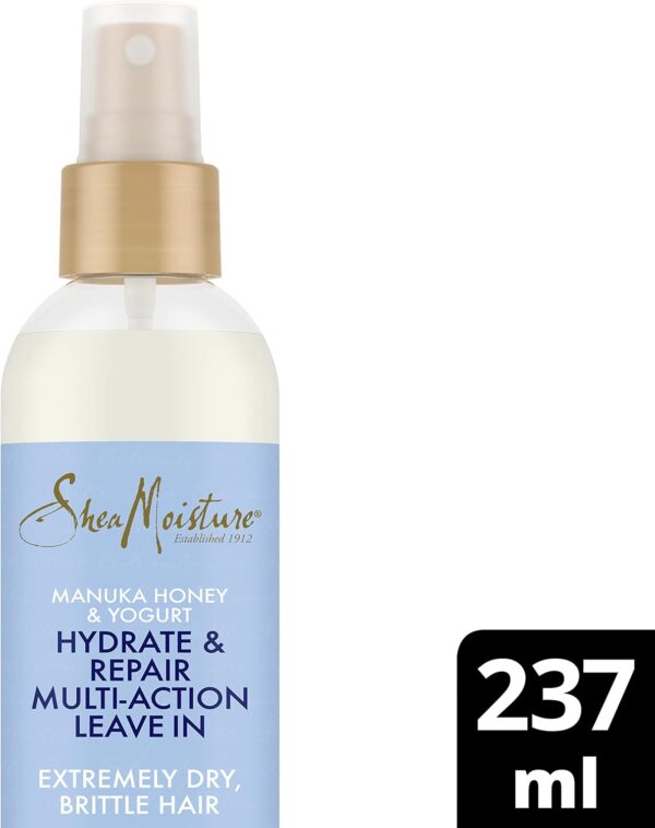 SHEA MOISTURE Manuka Honey & Yoghurt Hydrate & Repair Multi-Action Leave-In Conditioner sulphate and silicone free conditioner for extremely dry, brittle curly hair 237 ml