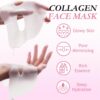 6pcs Glass Skin Face Mask With Collagen, Deep Hydration Collagen Face Mask, Anti Wrinkle Skincare, Korean Glass Skin, Overnight Hydrating For Face Care