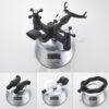 Blcak Victorian Bath Taps with Shower,Luckyhome Traditional 1/4 Turn Dual Lever Bathroom Tub Tap Mixer