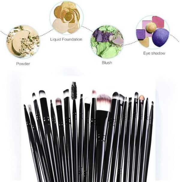 Makeup Brushes ZHIYE Make up Brush Set 20 PCs Professional Face Eyeliner for Foundation Blush Concealer Eyeshadow with Travel Green