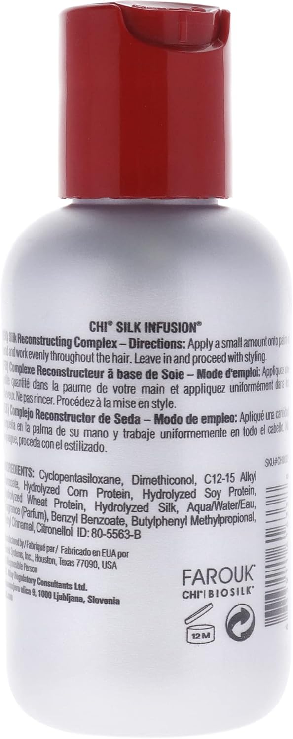 CHI Silk Infusion | Leave-in Serum for Repair Strenghtening Moisturizing Hair | All & Dry Hair | 59 ml