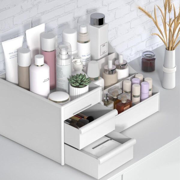 Koksi Makeup Organizer Cosmetics Storage with Drawers Large Capacity Organiser for Lipsticks Brushes Jewelry Nail Care Skincare Organiser for Vanity Desk Dresser Bedroom Bathroom Toiletry