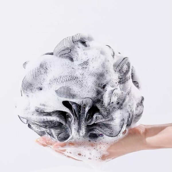 Lifeforce Shower Puff Loofah 60g/ PCS, Shower Exfoliating Bath Sponge for Adults, Comfortable and Soft Mesh Bath Loofah Body Exfoliating Bath Sponge, Luxurious Classic Colours(Set of 3)
