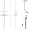 ENKI, Stella, BBT0265, Chrome, Bath Shower Mixer Taps with Slider Rail Kit Shower Attachment, Solid Brass, Easy Clean, Angular Design, Quarter Turn Valves, Easy to Install, 10-Year Guarantee