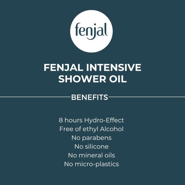 Fenjal Intensive Shower Oil, Lightly Foaming Milk, Smooth & Hydrating, Bergamot & Vanilla, 225 ml
