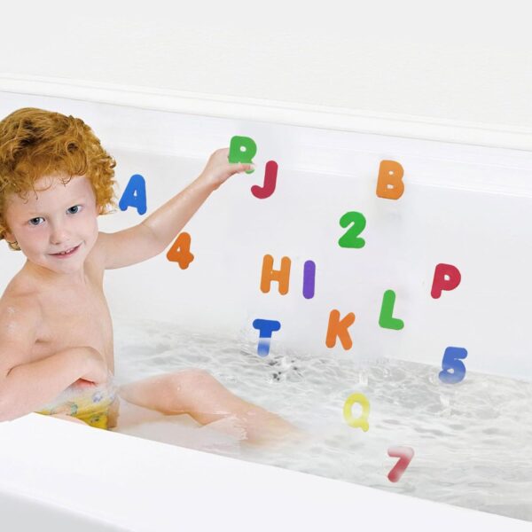 36 Pcs Bath Letters And Numbers, Learn Baby Foam Bath Letters And Numbers, Removable Educational Alphabet Toys, Preschool Children'S Learning Toys, for Bathroom, Baby Shower, Toddlers Kids Toy