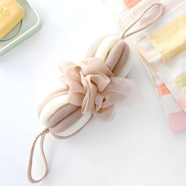 61uDITftM5L._AC_SL1500_.jpg JYJLLM 2Pcs Bath Shower Loofah Sponge,Long Stretch Back Sponge Exfoliating Back Scrubber for Shower for Women and Men,Bath sponges for Adults,Shower Scrubber(Pink and Khaki)