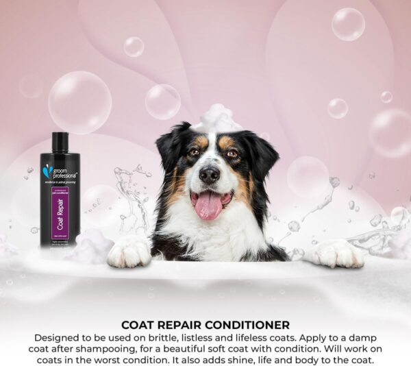 GROOM PROFESSIONAL Coat Repair Dog Conditioner - Repairing Conditioner for Dogs with Damaged Hair- Perfect for Dry and Itchy Skin - Softens Coat & Adds Condition, 450ml