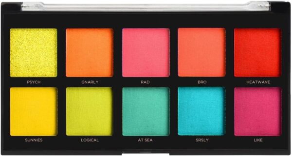 Profusion Cosmetics Neon 10 Shade Palette, Multicolour