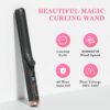 Hair Straightener and Curler 2-in-1, 360° Airflow Styler Curling Iron, 1.25 Inch Curling Wand, 20 Million Negative Ion Hair Care, 5 Temps & Auto Off, Dual Voltage (Black)