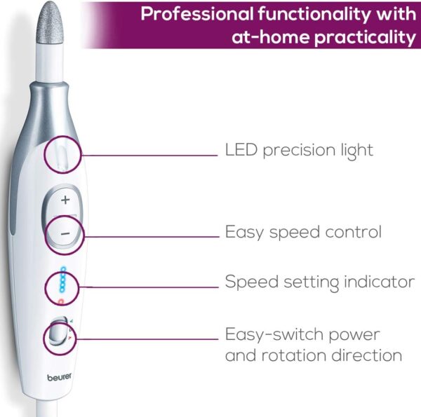 Beurer MP42UK Pedicure & Manicure Set Nail Care Professional Kit 7 Attachments