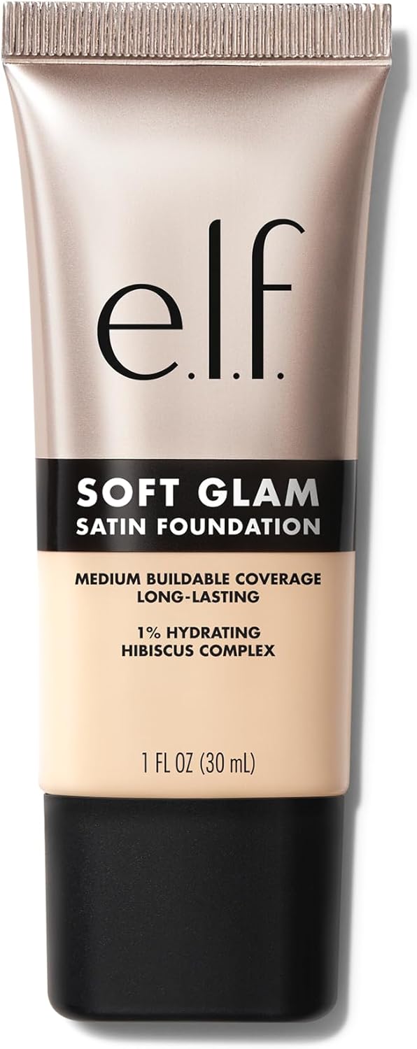 e.l.f. Soft Glam Foundation, Medium Coverage, Long-Lasting & Buildable Foundation For A Smooth, Satin Finish, Vegan & Cruelty-Free, 10 Fair Cool