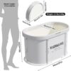 Portable Foldable Bathtub, Soaking Bathtub for Hot Shower and Ice Bath, Sauna Bath Tub for Adults (94L x 55W x 56H cm)