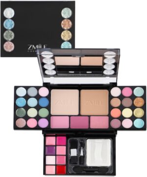 ZMILE COSMETICS Diamonds Beauty Box Vegan Cosmetics with Mirror - Small Make-Up Set for On the Go, for Traveling and as a Gift