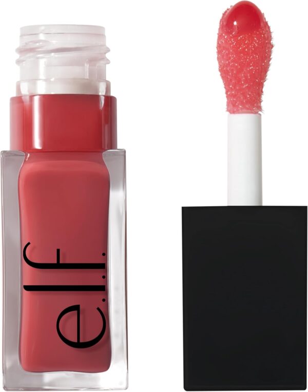 e.l.f. Glow Reviver Lip Oil, Nourishing Tinted Lip Oil For A High-Shine Finish, Infused With apricot oil, Vegan & Cruelty-Free, Rose Envy