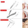 Glamne Manicure Pedicure Set Tools Professional Stainless Steel Nail Care Kits with Holographic Travel Case(Pink)