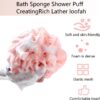 KISUOMAOYI Loofah Shower Puff 3Pcs - Ultra Soft Mesh Bath Sponges for Adults Exfoliating, Scrubbing and Cleaning - Body Scrubbers for Use in Shower