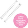 Glass Cuticle Pusher Set of 2 Manicure Nail Care Tools, 2PC Premium Czech Glass Manicure Sticks - Bona Fide Beauty Czech Glass Cuticle Set