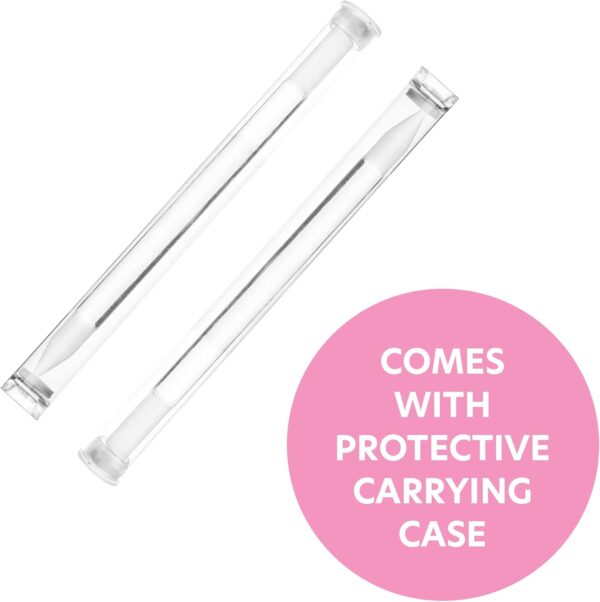 Glass Cuticle Pusher Set of 2 Manicure Nail Care Tools, 2PC Premium Czech Glass Manicure Sticks - Bona Fide Beauty Czech Glass Cuticle Set