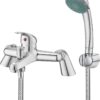 61vqNy9hPJL._AC_SL1500_.jpg Bathroom Sink Taps with Shower Head, BATHWEST Modern Bath Tap with Shower Kit, Chrome Single Lever Monobloc Bathroom Shower Mixer Taps 021N