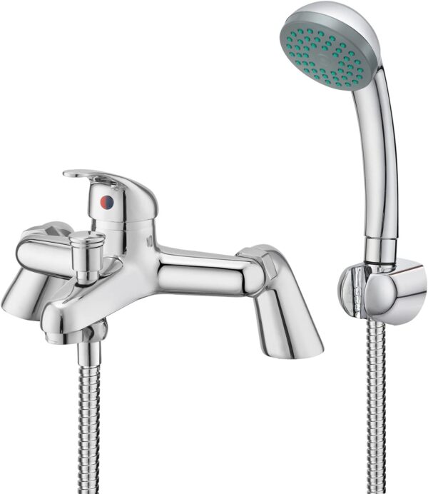 61vqNy9hPJL._AC_SL1500_.jpg Bathroom Sink Taps with Shower Head, BATHWEST Modern Bath Tap with Shower Kit, Chrome Single Lever Monobloc Bathroom Shower Mixer Taps 021N