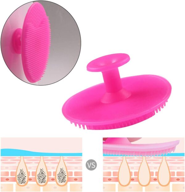 OBSCYON 6PCS Silicone Face Scrubber Kit, Manual Facial Cleansing Brush,Face Mask Brush, Exfoliating Lip Brush for Skin Care