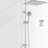 61woFkcuiCL._AC_SL1500_.jpg BIMVER Shower Mixer Set, Height Adjustable Shower System with 5 Jet Types Handheld Shower & 30×30cm Square Overhead Rainfall Shower Head, Water Saving Stainless Steels Shower Kit Without Tap, Chrome