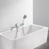 Coleniny Bath Tap with Shower Head and 1.5M Hose, Modern Bath Shower Mixer Tap, Single Lever Bath Mixer Tap Shower Kit for Bathtub and Shower, Bath Filler Mixer Tap Chrome, Solid Brass, 180mm Centres