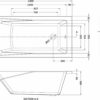 1400 x 700mm Compact Single Ended Straight Shower Bath with Leg Set