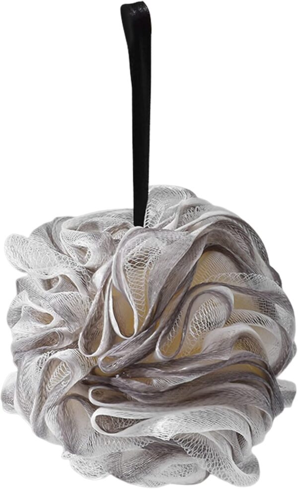 61y6xoVjgVL._AC_SL1500_.jpg tinysiry Bath Sponge Shower Loofahs, Super Soft Nylon Bath Scrunchies Body Wash Puff Pack, Shower Exfoliating Scrubber Bathroom Supplies (Grey)