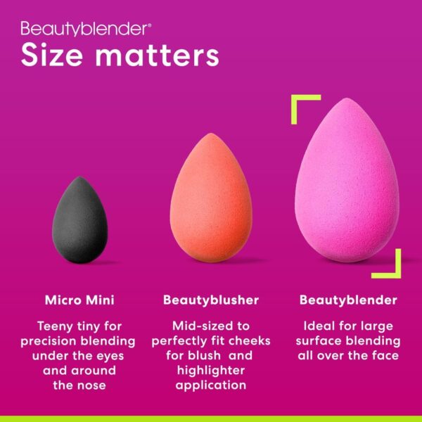 Beautyblender - Original Makeup Applicator Sponge - for Powder Liquid Coverup BB Cream or other Cosmetic Foundation Products - in Pink