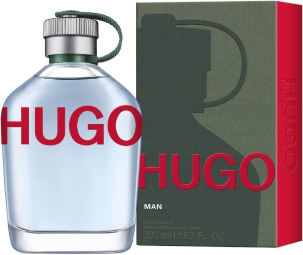 HUGO Man Eau de Toilette, Men's Perfume, Notes of Crispy Green Apple and Fir Balsam, Aromatic Fragrance, Medium Longevity, 200ml