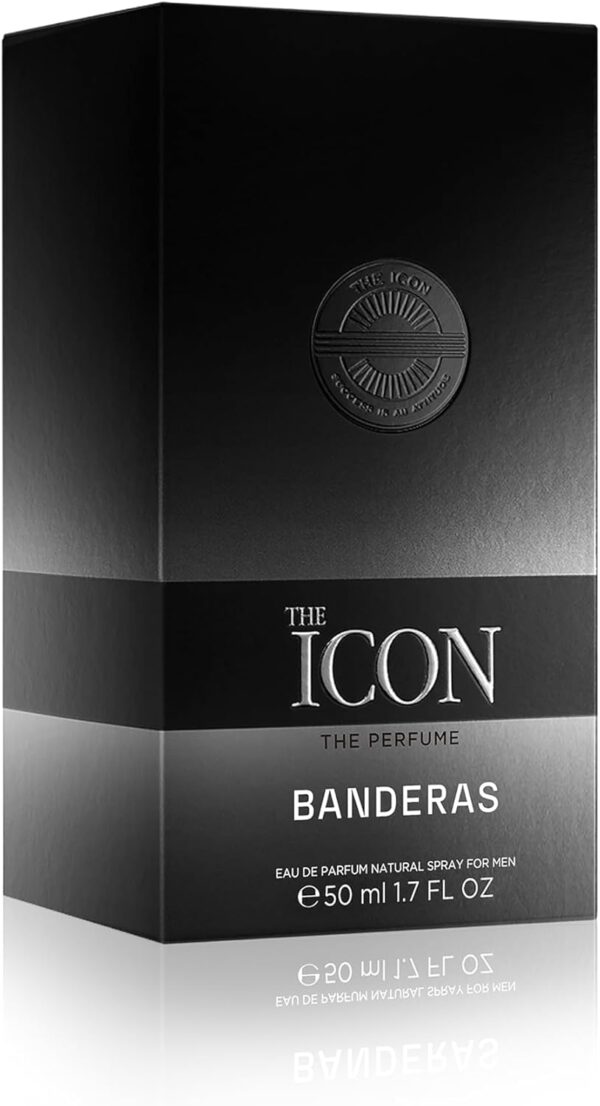 Banderas - The Icon Eau De Perfume For Men - Long Lasting - Virile, Elegant, Trendy And Sexy Scent - Wood, Amber, And Sandalwood Notes - Ideal For Special Events - 50Ml