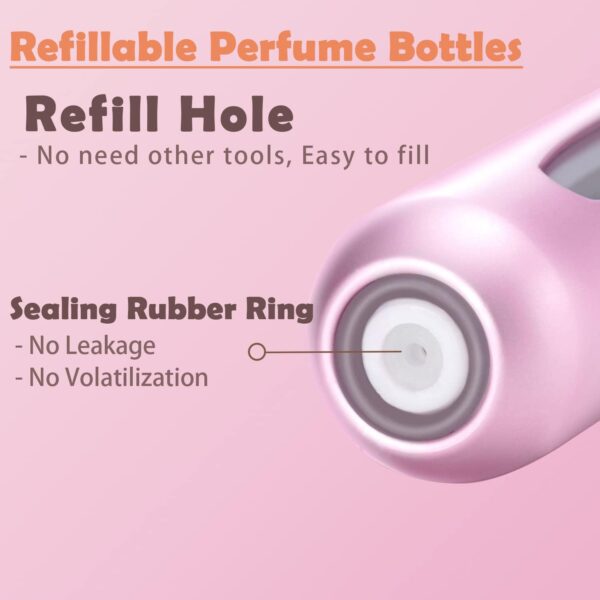 4PCS 5ml Perfume Atomiser Refillable Bottles Portable Mini Spray Travel Bottle Easy to Refill Empty Atomizer Bottle for Purse Handbag Pocket Luggage,Bright Color