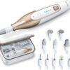 Beurer MP64 Manicure and Pedicure Set, Cordless Electric Nail File with 10 Attachments and Powerful Battery, Precision light, Nail Drill with Storage Case for at-home use