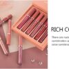 6 Pcs Matte Liquid Lipstick Set Nude Lip Gloss Non-Stick Cup Not Fade Waterproof Long Lasting Lip Sticks Gift For Make Up Women (Set B)