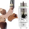 Flohsen Electric Makeup Brush Cleaner, Multi-Functional Cosmetic Brush Cleaner, Portable Automatic Makeup Brush Cleaning Solution With Dryer-Holder, Charger, USB-C cable, Beauty Gift for Women