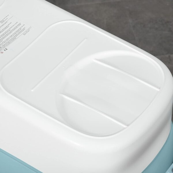 HOMCOM Foldable Bathtub Kids Bath Tub with Lid Large Freestanding Bathtubs Home Sauna for Toddler Children Teenage 1-12 Years